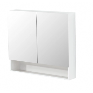 900 PVC Gloss White Shaving Cabinet With Undershelf